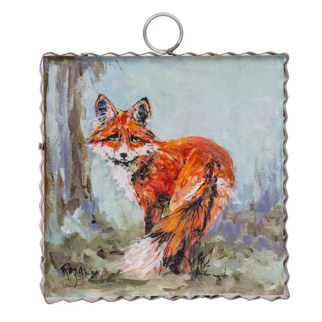 Curious Red Fox Mini Print