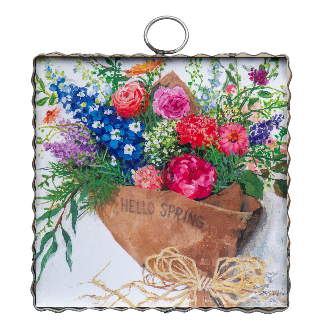 Wildflower Bouquet Scalloped Print