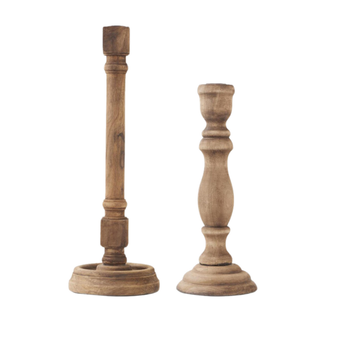 Natural Wood Candle Holder