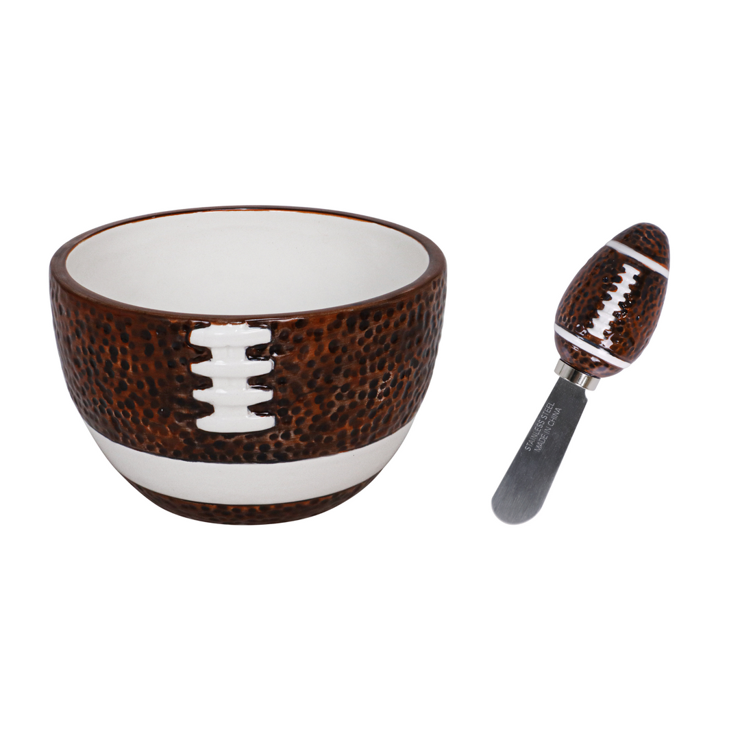 Game Day Football Dip Bowl & Spreader Set