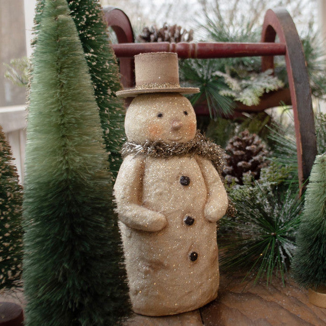 Blushing Snowman Figurine