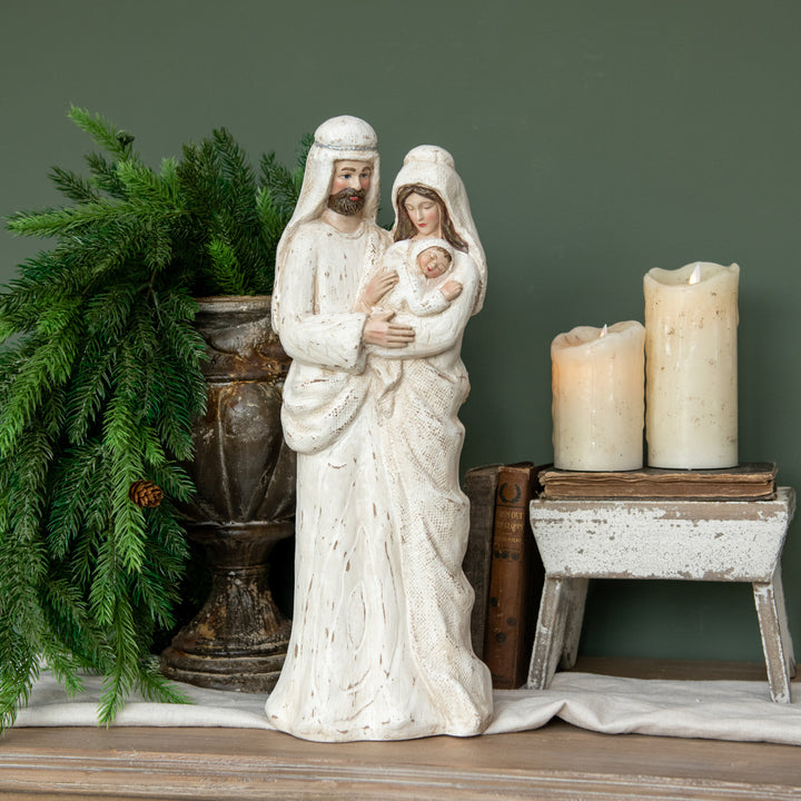 Wooden Look Holy Family