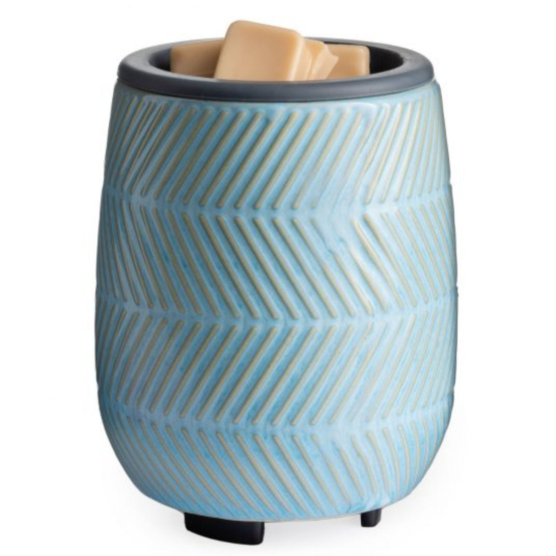 Blue Herringbone Flip Dish Warmer