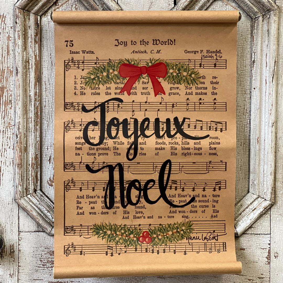 Joyeux Noel Hanging Scroll