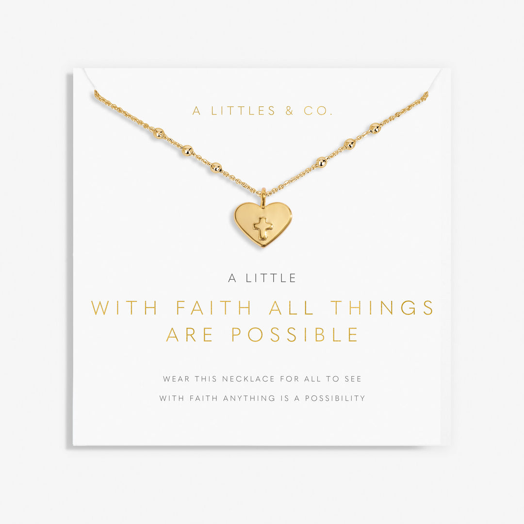 A Little With Faith All Things Are Possible Necklace