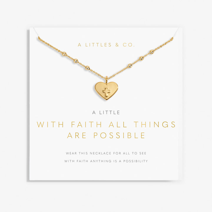 A Little With Faith All Things Are Possible Necklace