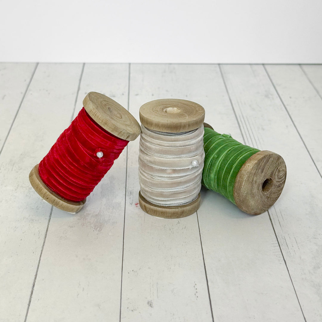 Holiday Velvet Ribbon on Spool