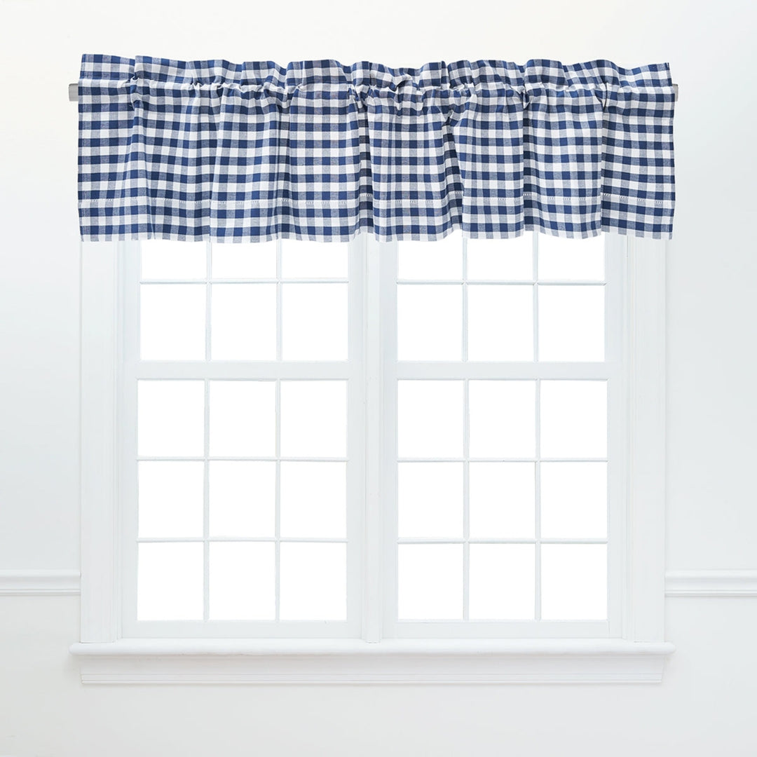 Ashford Gingham Indigo Valance