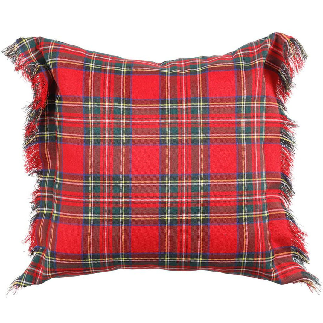 Holiday Tartan Fringed Pillow