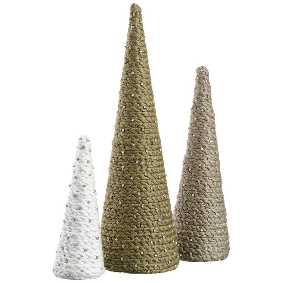Braided Yarn Jeweled Cone