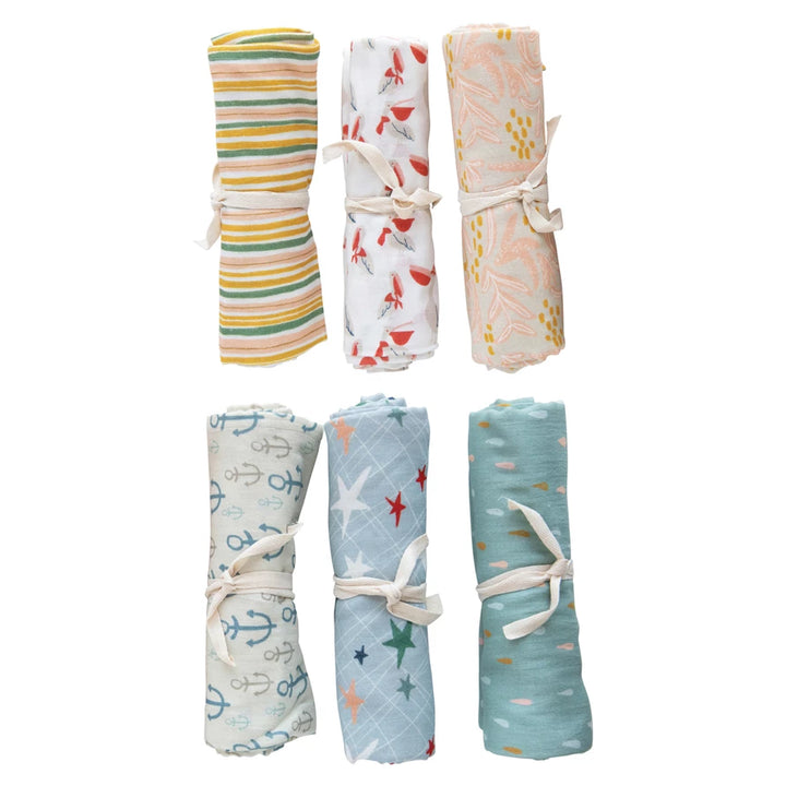 Whimsical Cotton Printed Swaddle
