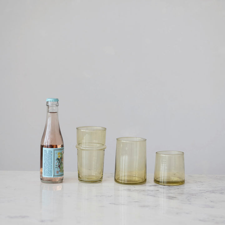 Off Green Drinking Glass