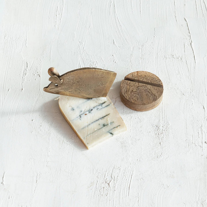 Mouse Shaped Cheese Knife & Stand