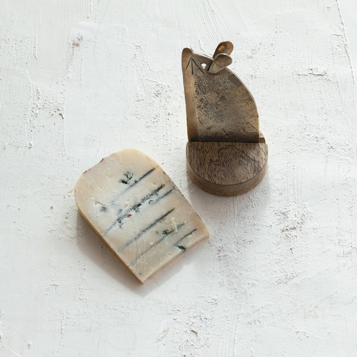 Mouse Shaped Cheese Knife & Stand