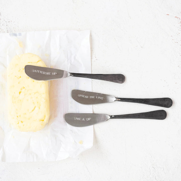 Etched Rustic Butter Knife
