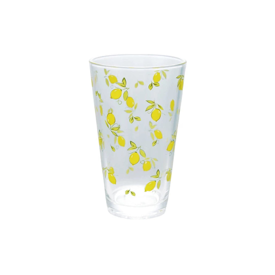 Lemon Decal Drinking Glass
