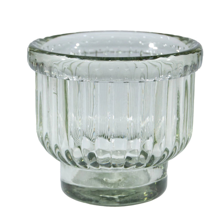 Ribbing Footed Tealight Holder