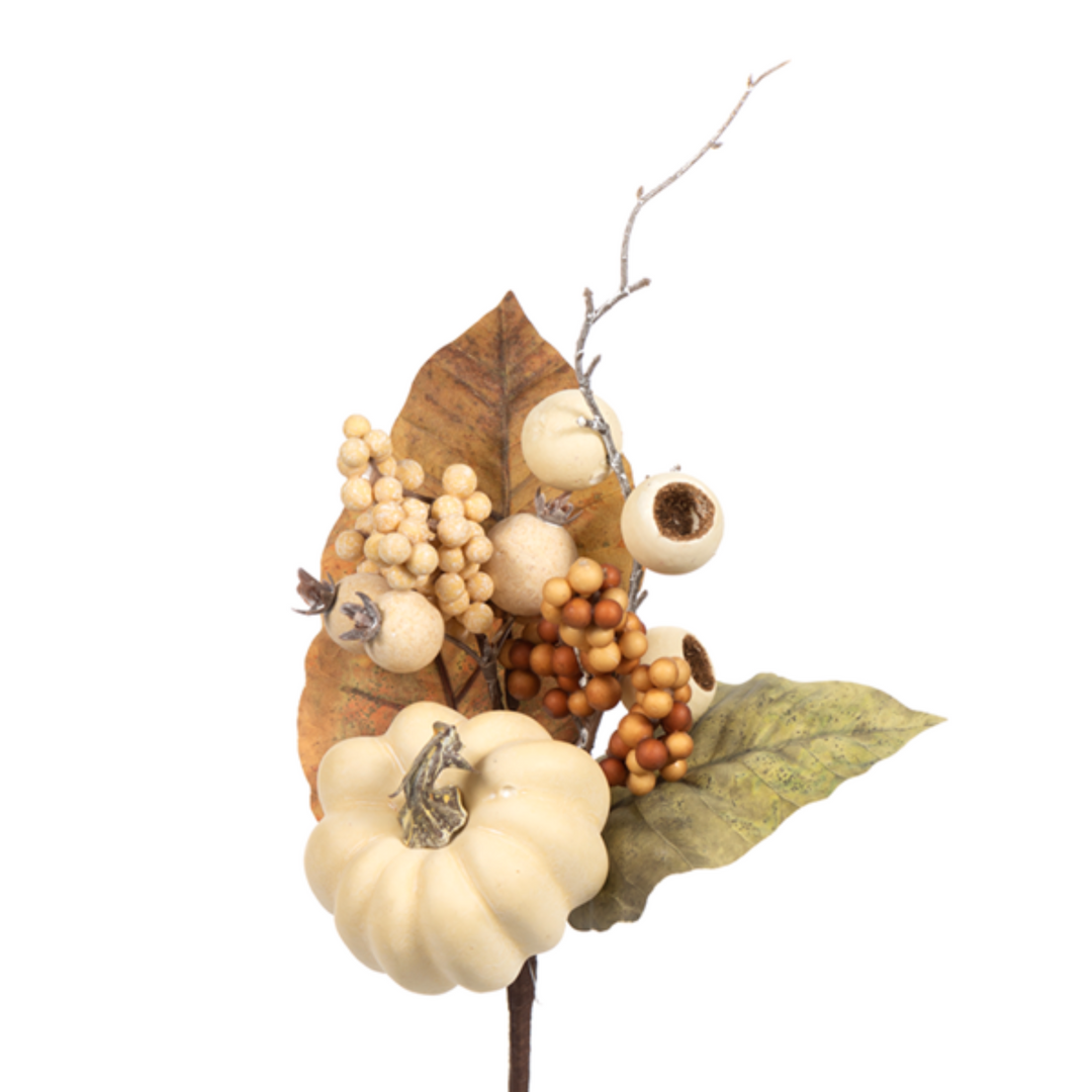 Warm Mixed Pumpkin & Foliage Pick