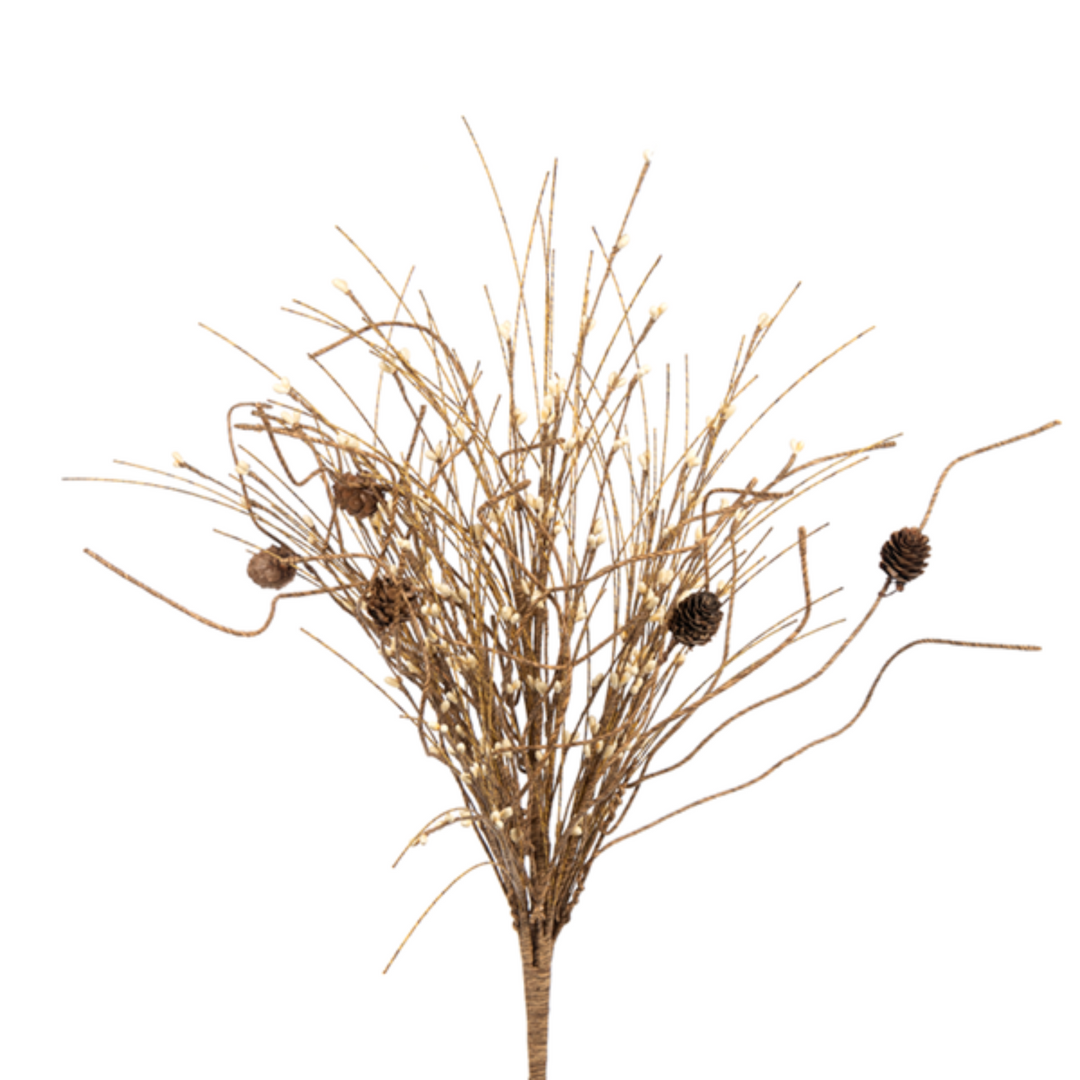 Neutral Berry & Cone Twig Bush