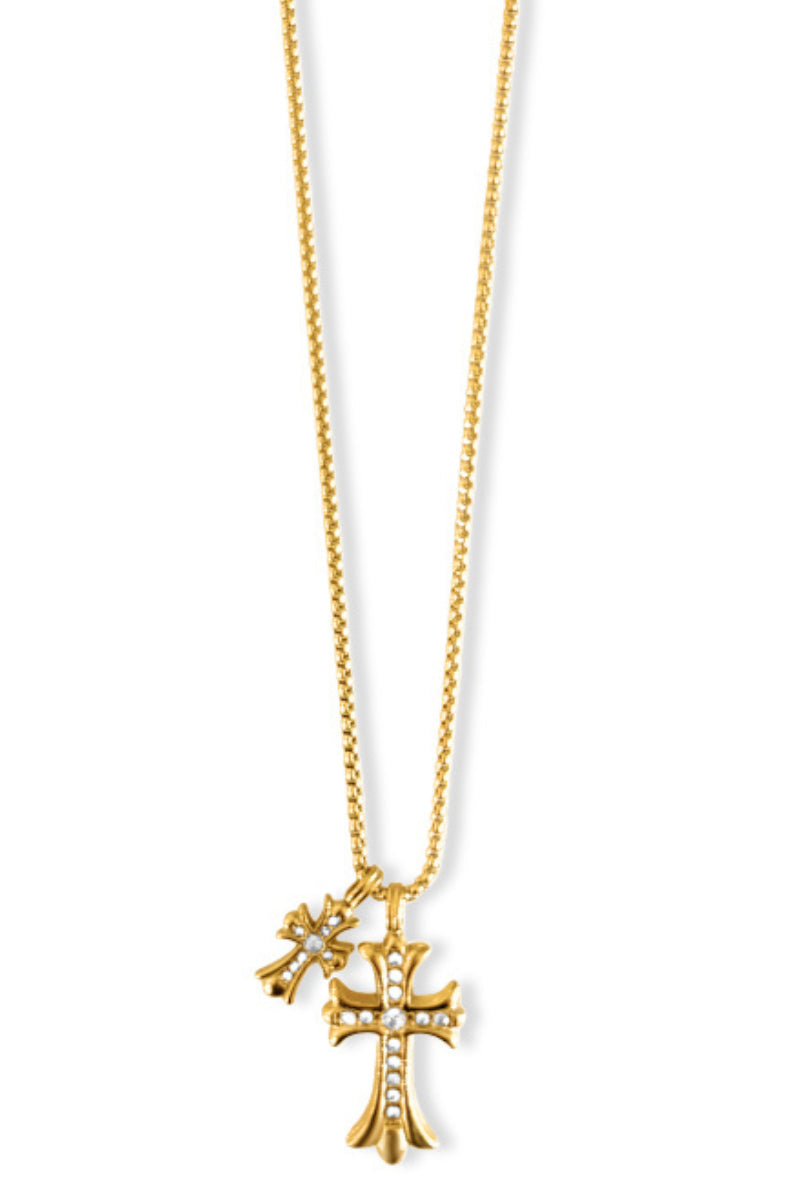 Ellie Vail Lazara Double Cross Pendant Necklace