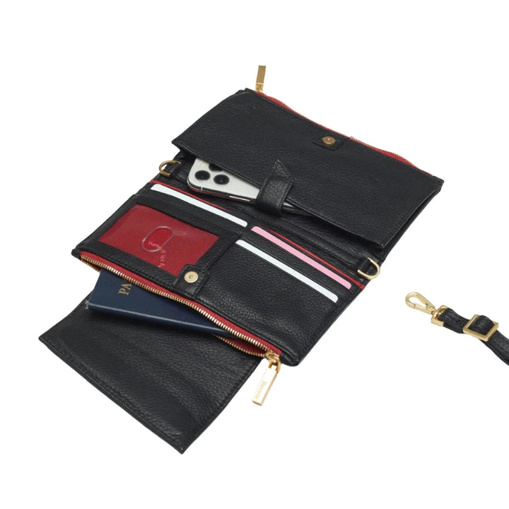 Hammitt Levy - Black / Brushed Gold Red Zip