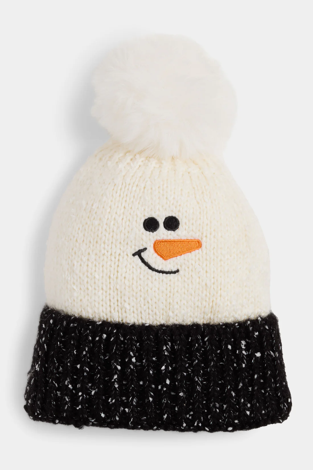 Marled Snowman Knit Hat