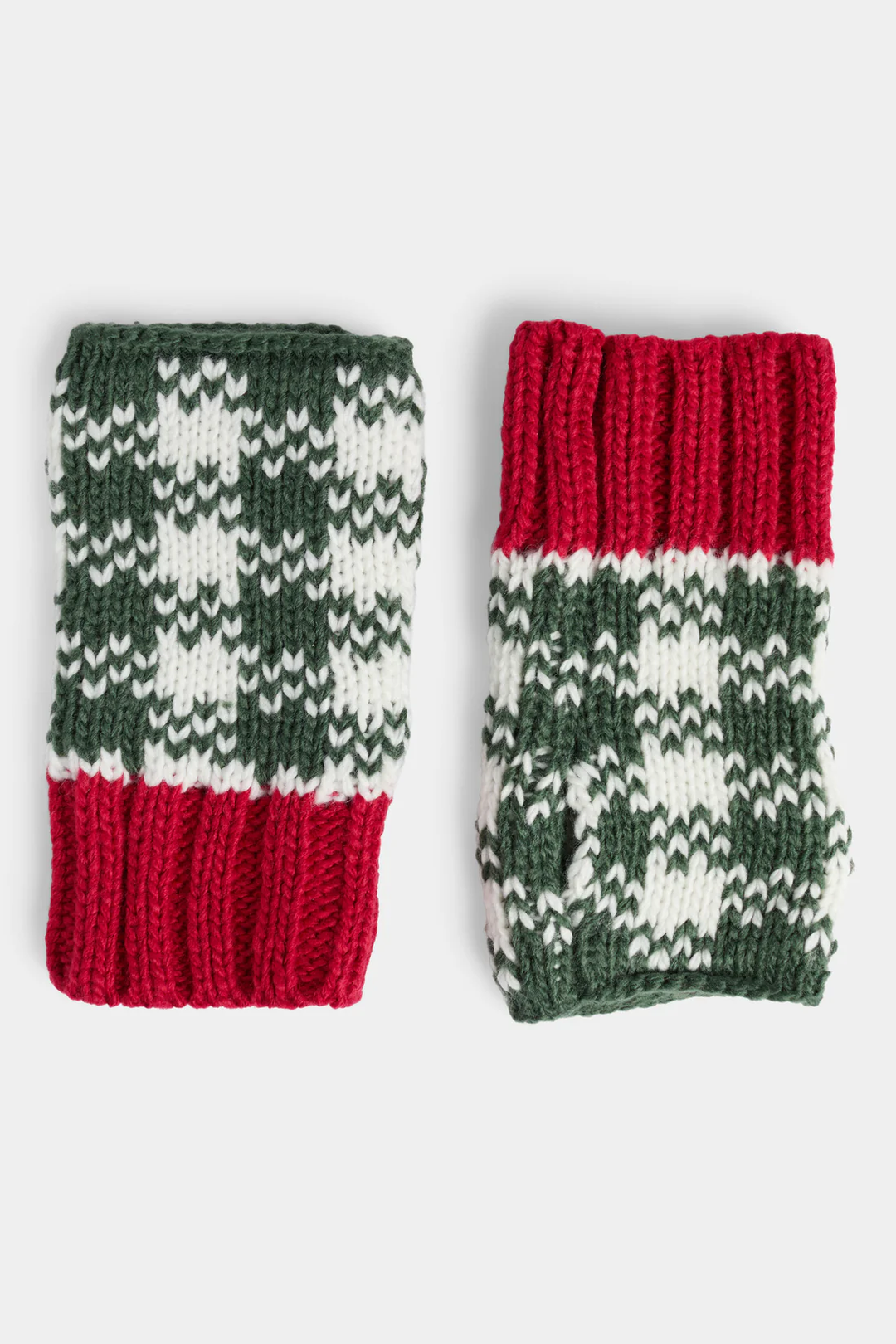 Holly Houndstooth Gloves