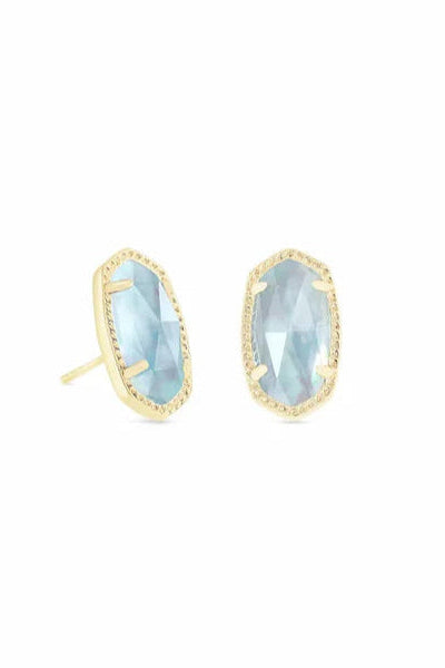 Kendra Scott Ellie Earring - Gold Light Blue Illusion
