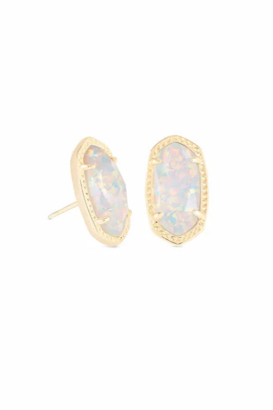 Kendra Scott Ellie Earrings - Gold White Opal