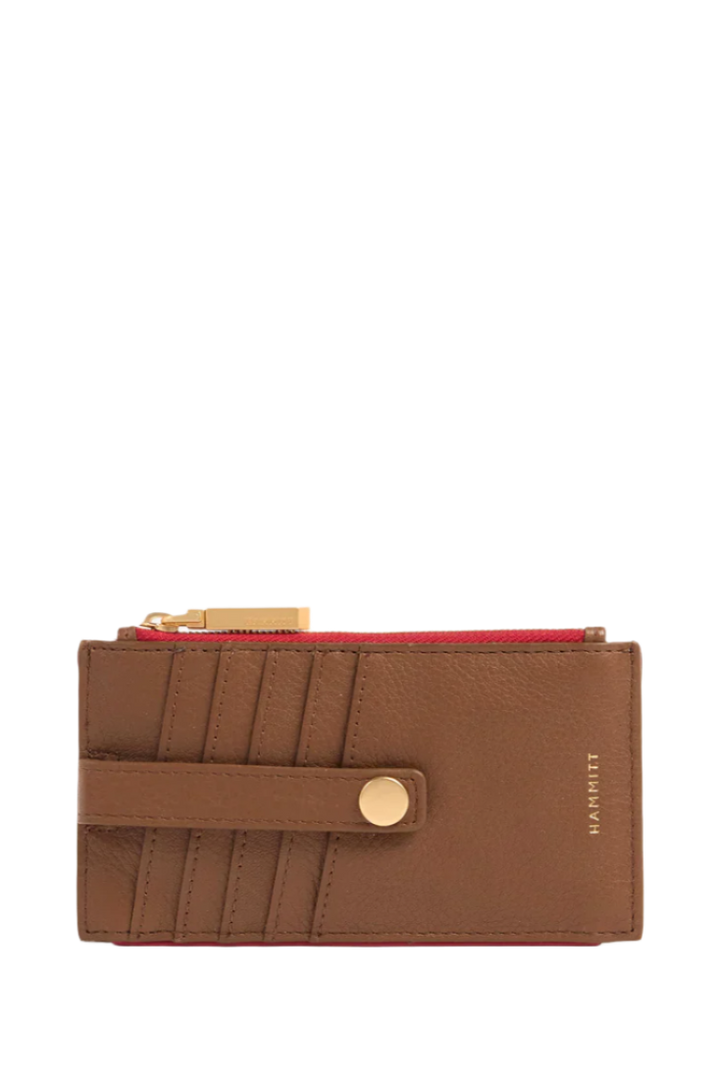 Hammitt 210 West - Mahogany Pebble/Brushed Gold Red Zip