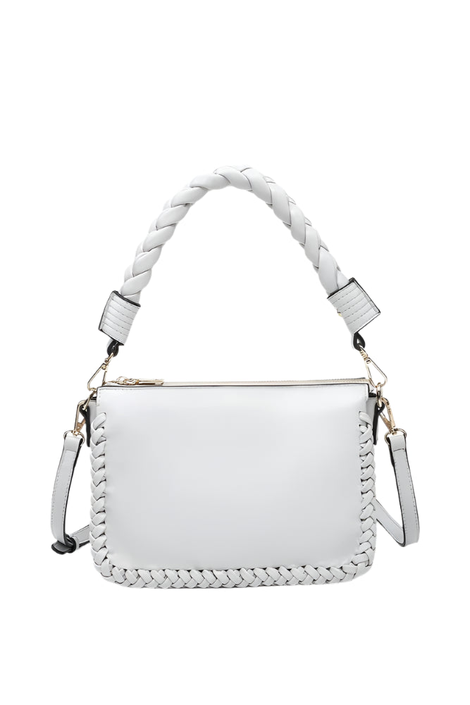 Jen & Co Judith Braided Whipstitch Handle Bag