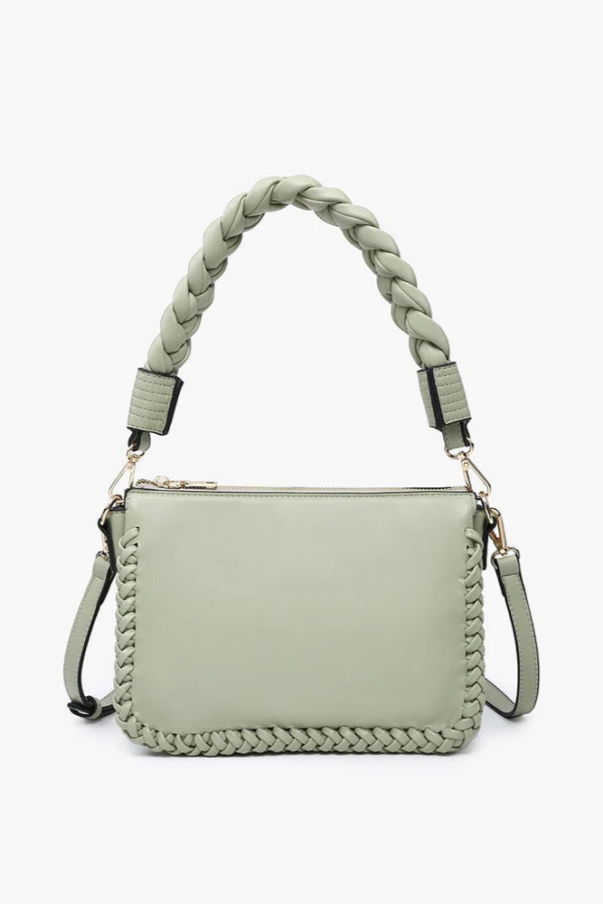 Jen & Co Judith Braided Whipstitch Handle Bag