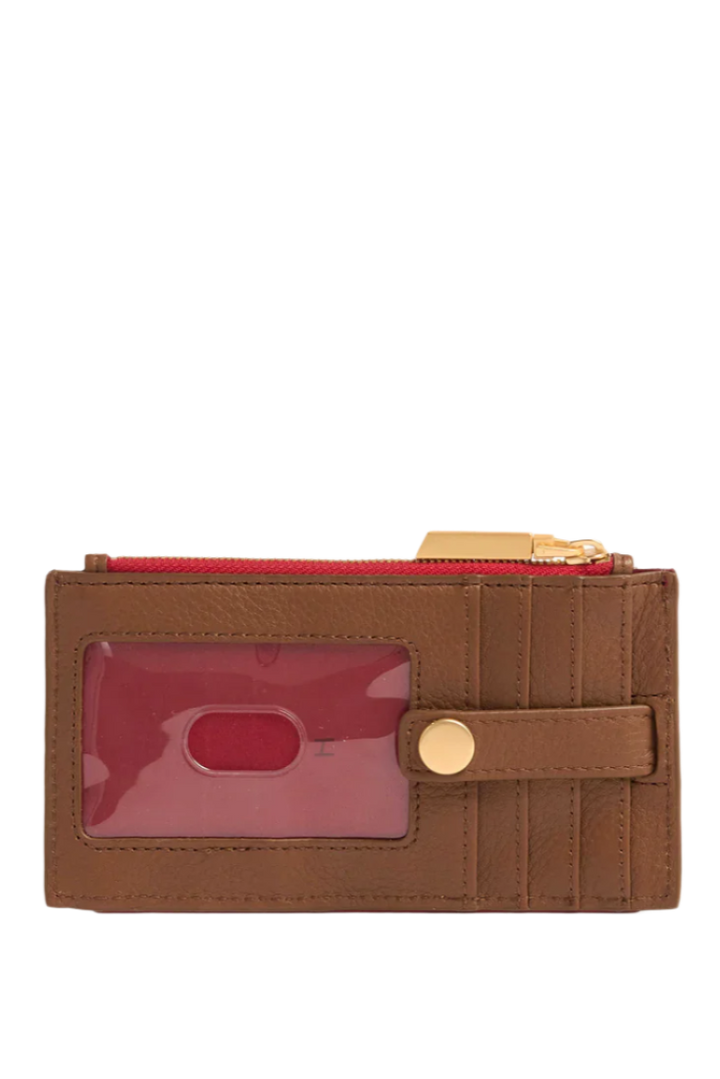 Hammitt 210 West - Mahogany Pebble/Brushed Gold Red Zip