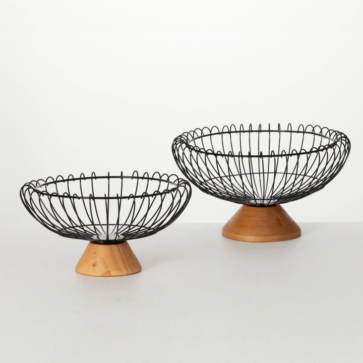 Round Footed Wire Bowl