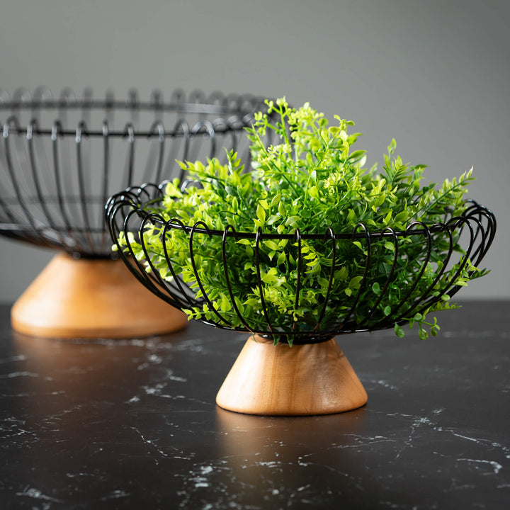 Round Footed Wire Bowl