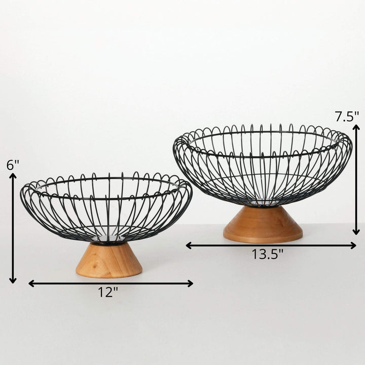 Round Footed Wire Bowl