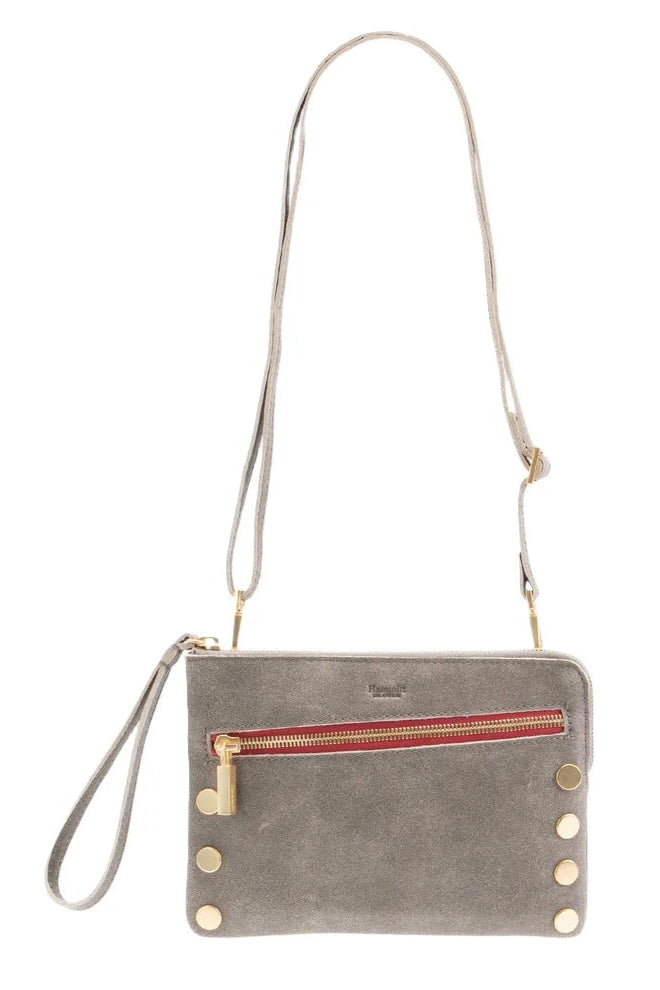 Hammitt Nash Sml - Pewter / Brushed Gold Red Zip