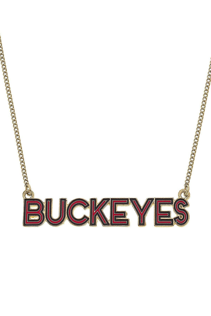 Ohio State Buckeyes Outline Necklace