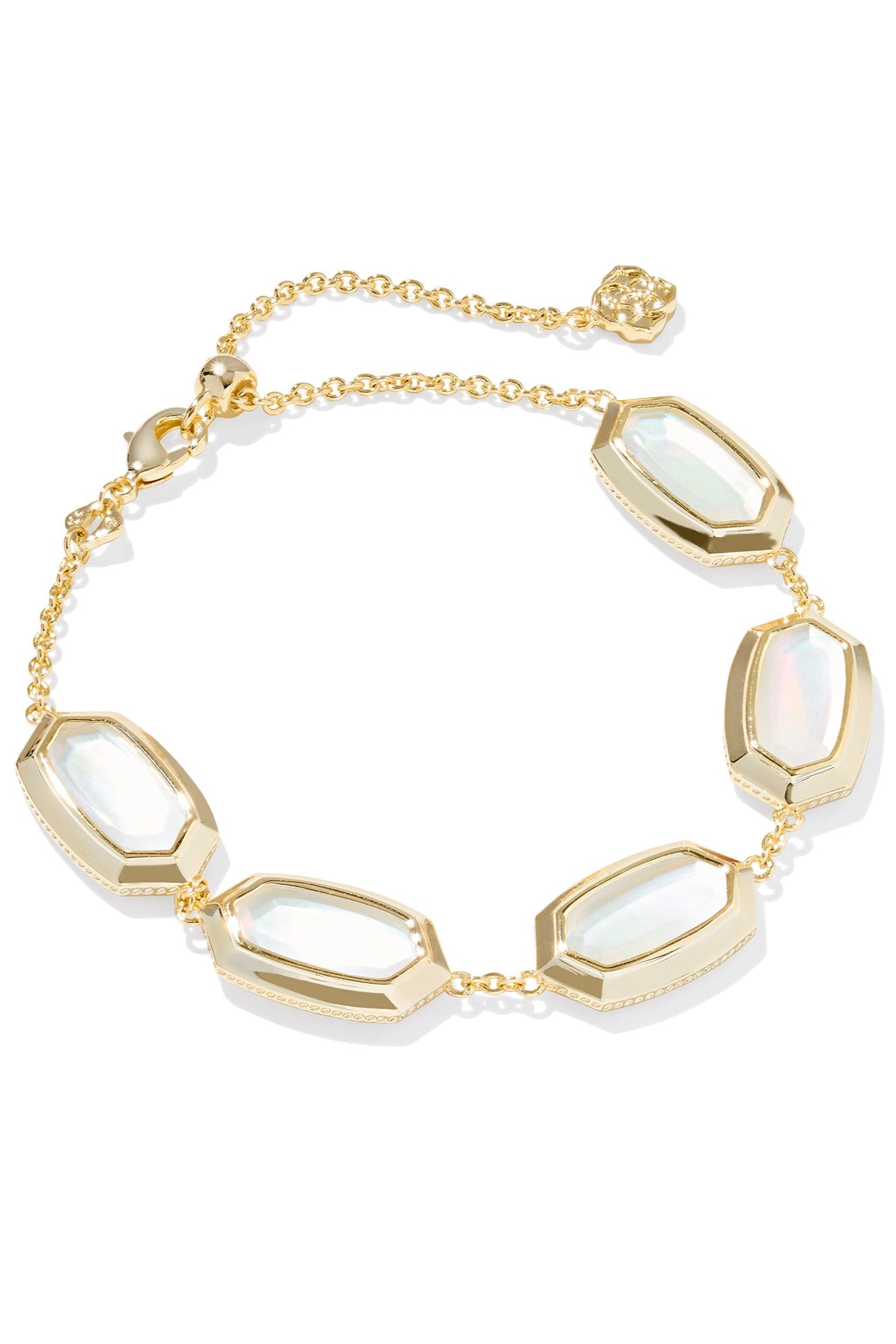 Elaina Gold Delicate Chain Bracelet in Clear Berry - Kendra Scott
