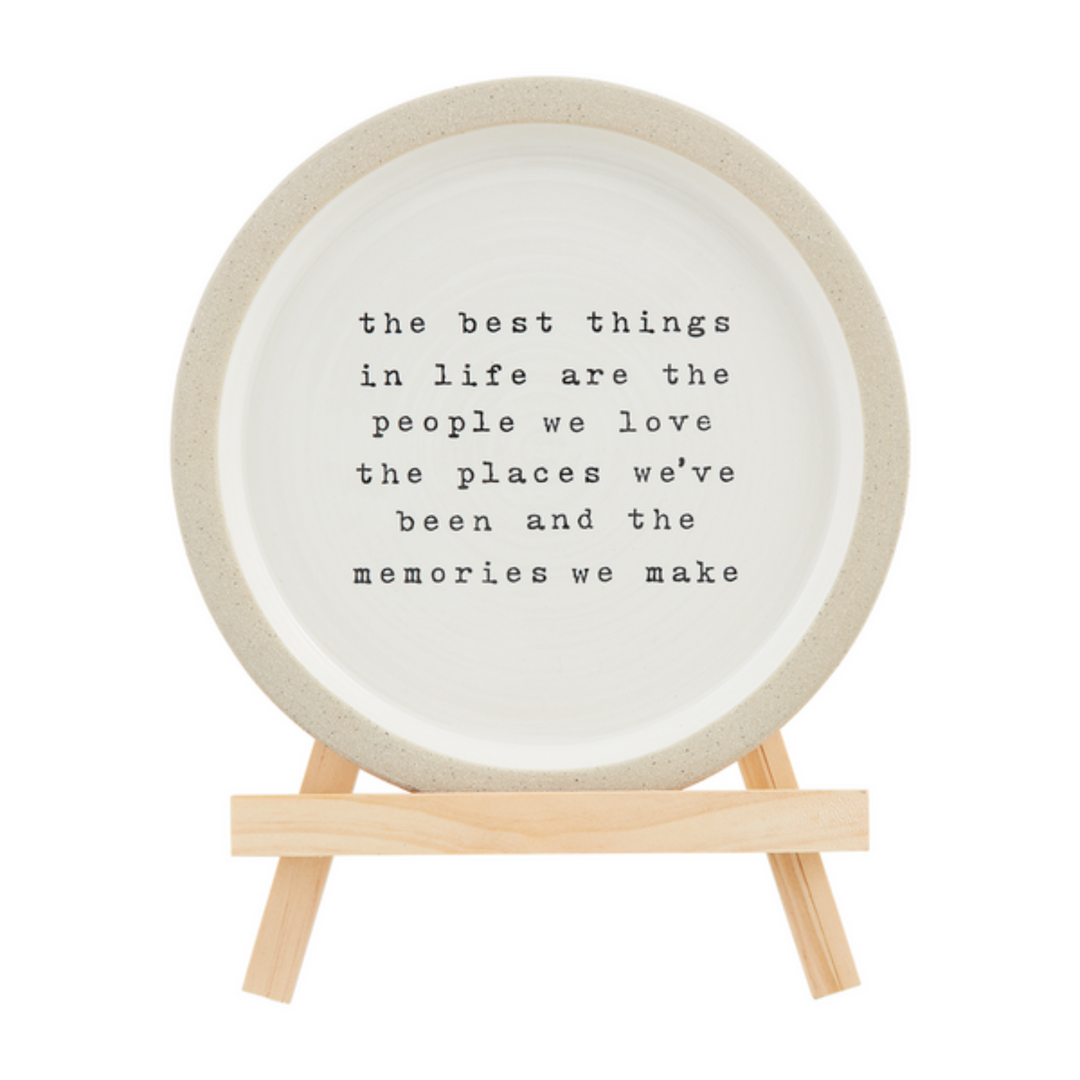 The Best Things In Life Plate & Easel Set