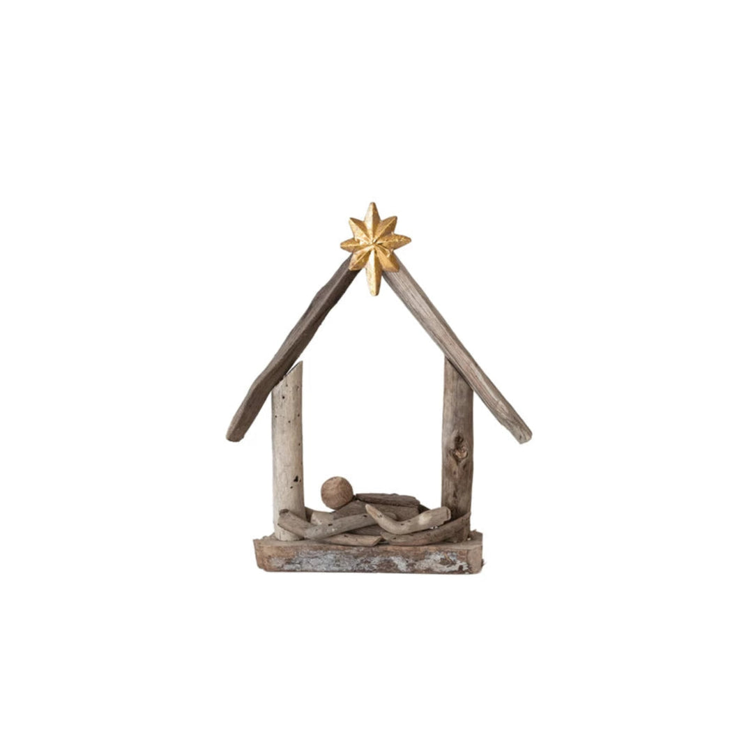 Driftwood Mini Baby Jesus Nativity