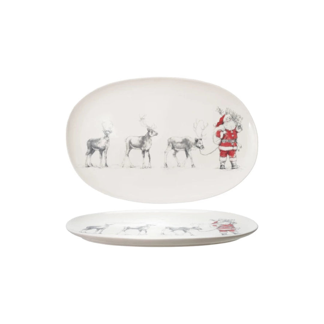 Dear Santa Oval Serving Platter