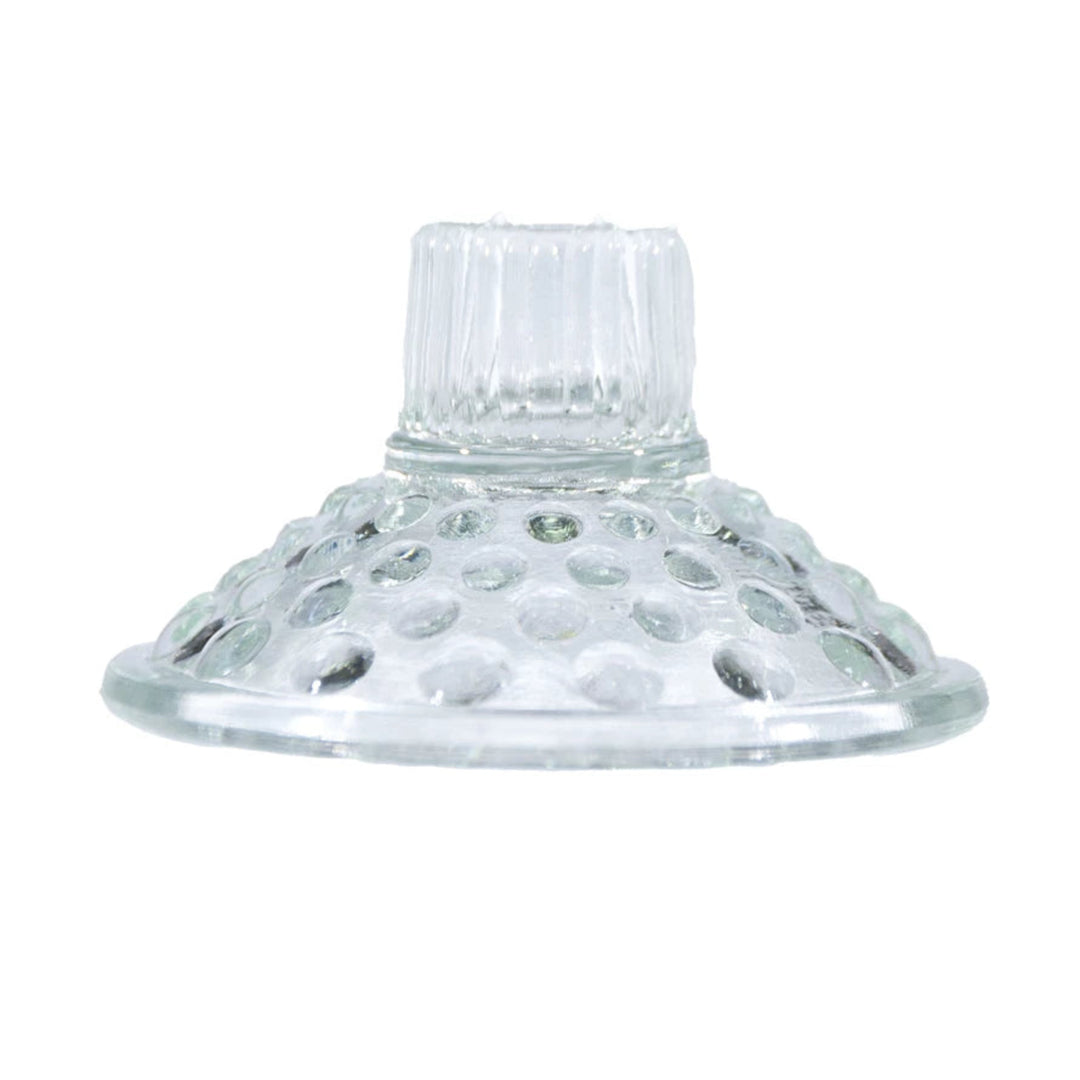 Hobnail Glass Taper Candle Holder