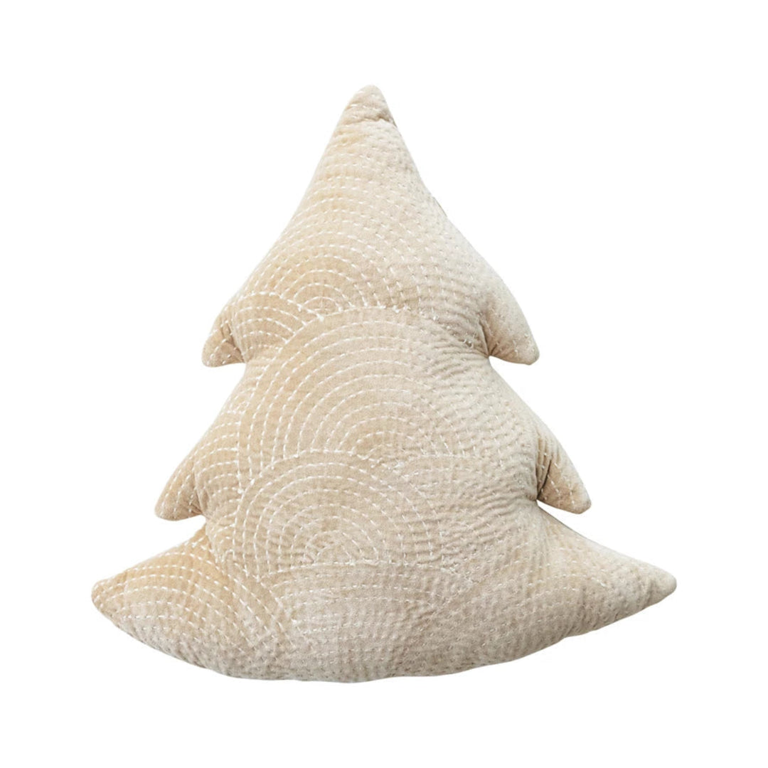 Velvet Stitched Tree Pillow