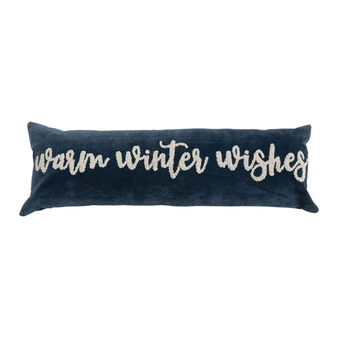 Warm Winter Wishes Velvet Pillow