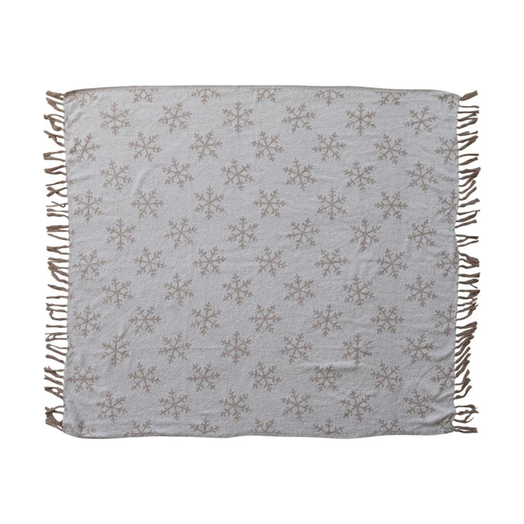 Snowflake Bliss Tassel Throw