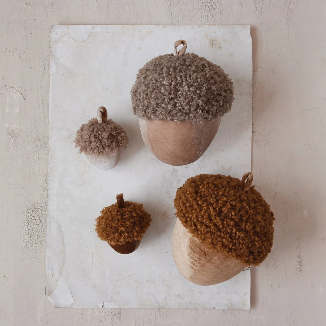 Velvet Sherpa Plush Acorn