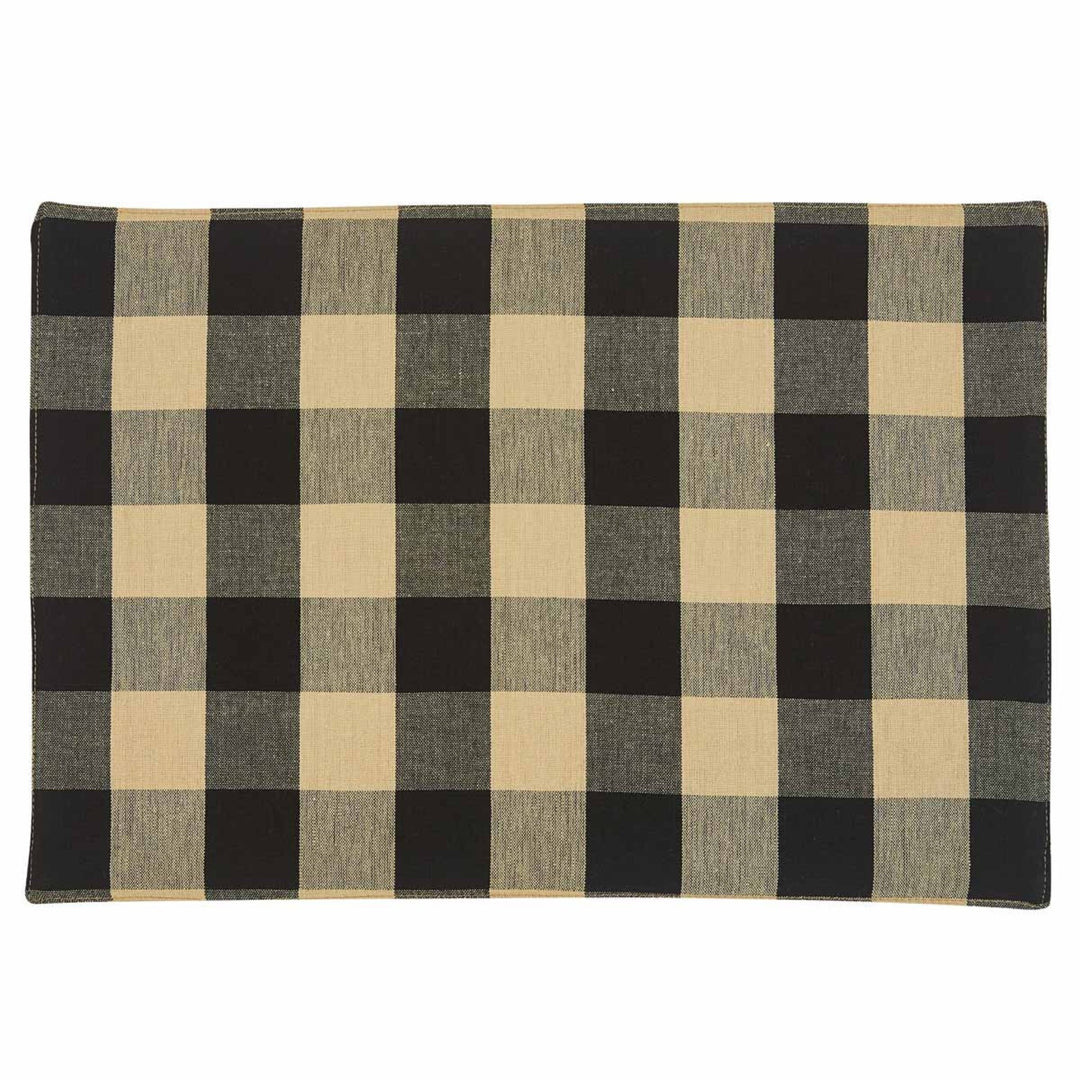 Wicklow Check Black & Tan Placemat