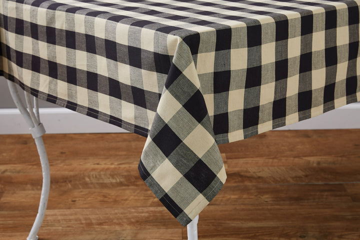 Wicklow Check Black & Tan Tablecloth