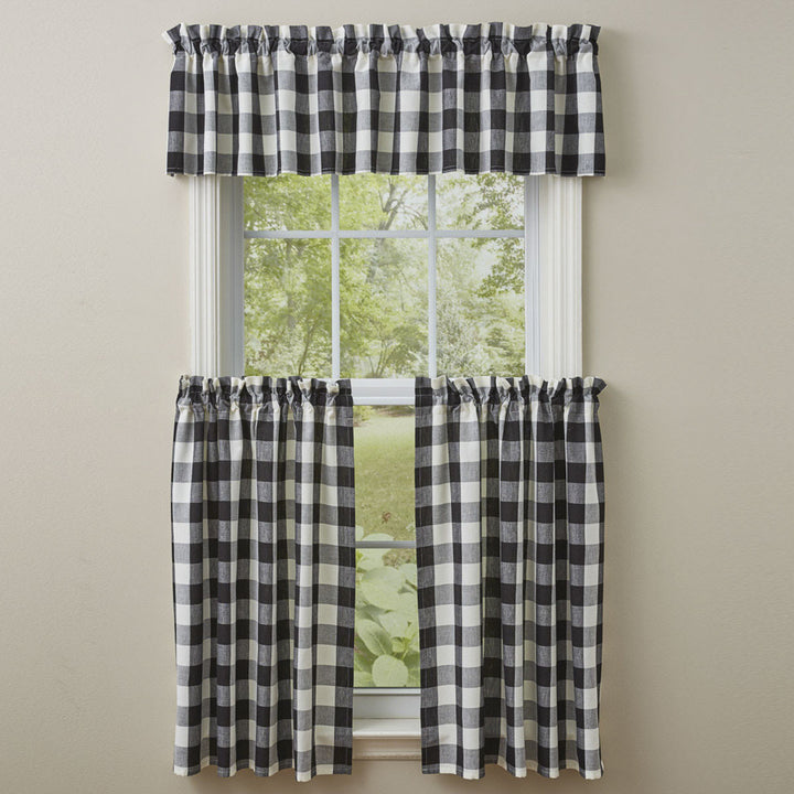 Wicklow Check Black & Cream Valance